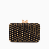 Midnight Lattice Clutch Bag