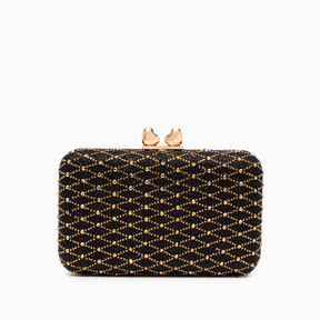 Midnight Lattice Clutch Bag