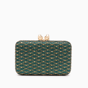 Midnight Lattice Clutch Bag