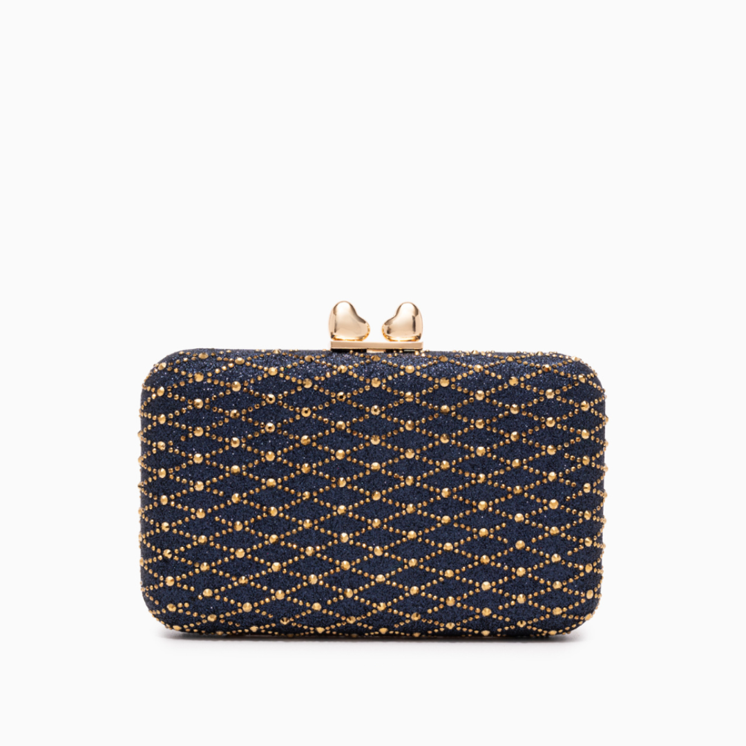 Midnight Lattice Clutch Bag