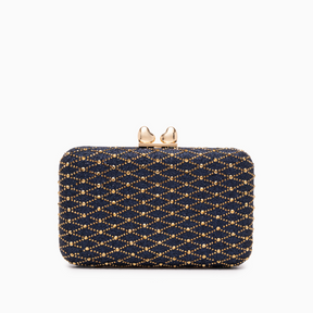 Midnight Lattice Clutch Bag