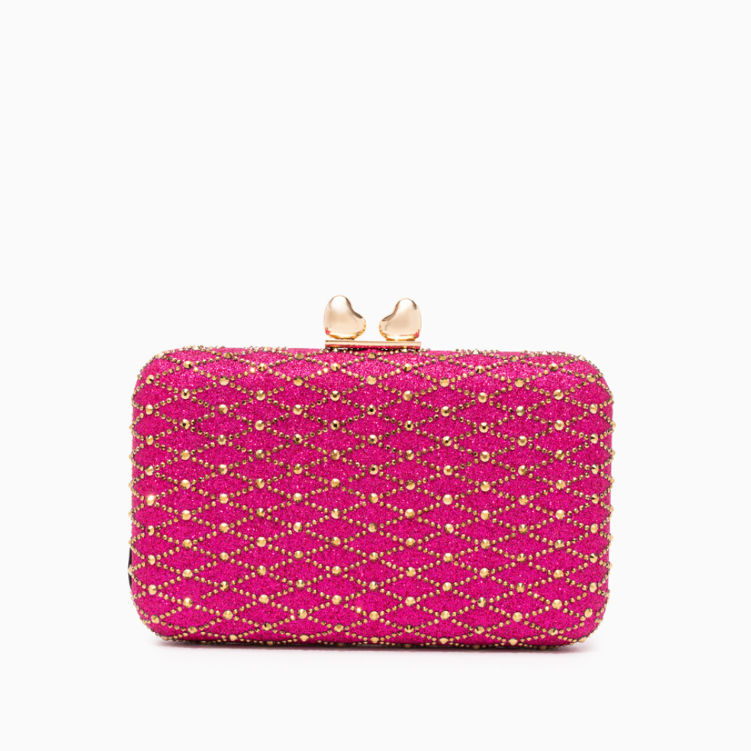 Midnight Lattice Clutch Bag