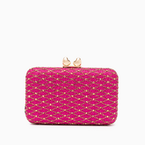 Midnight Lattice Clutch Bag