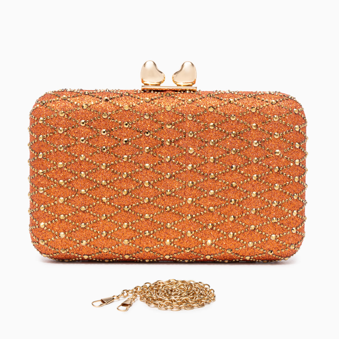 Midnight Lattice Clutch Bag