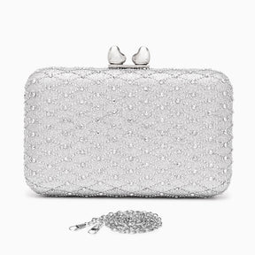 Midnight Lattice Clutch Bag