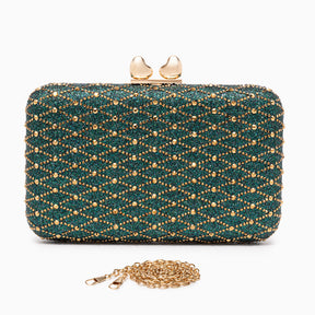 Midnight Lattice Clutch Bag