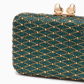 Midnight Lattice Clutch Bag
