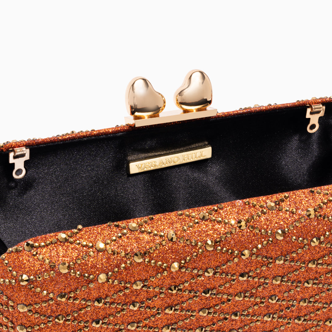 Midnight Lattice Clutch Bag