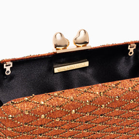 Midnight Lattice Clutch Bag