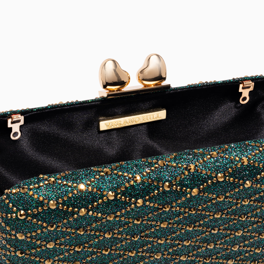 Midnight Lattice Clutch Bag