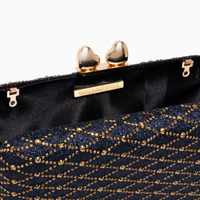 Midnight Lattice Clutch Bag