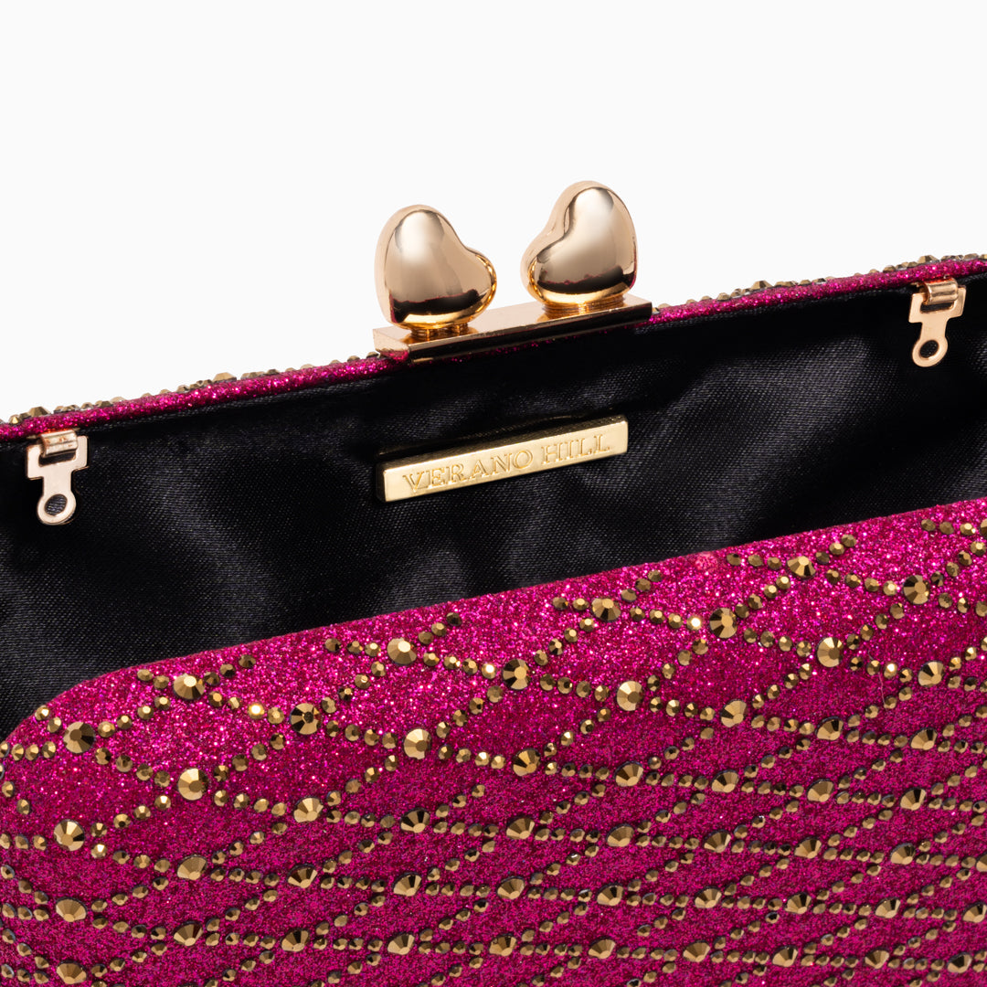 Midnight Lattice Clutch Bag