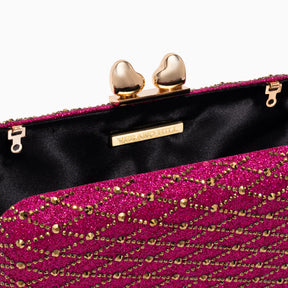 Midnight Lattice Clutch Bag