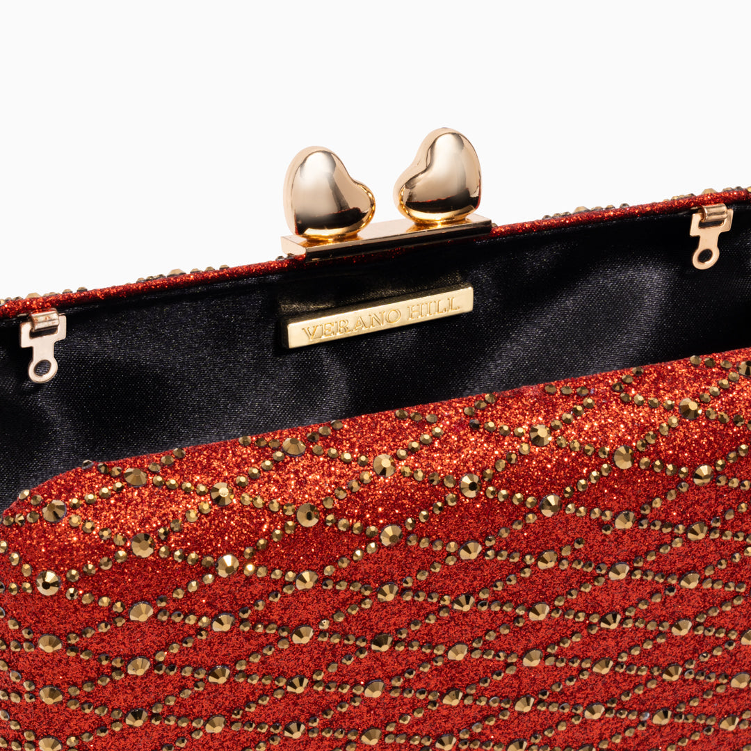 Midnight Lattice Clutch Bag