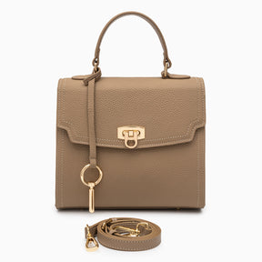 Aubri Structured Leather Handbag