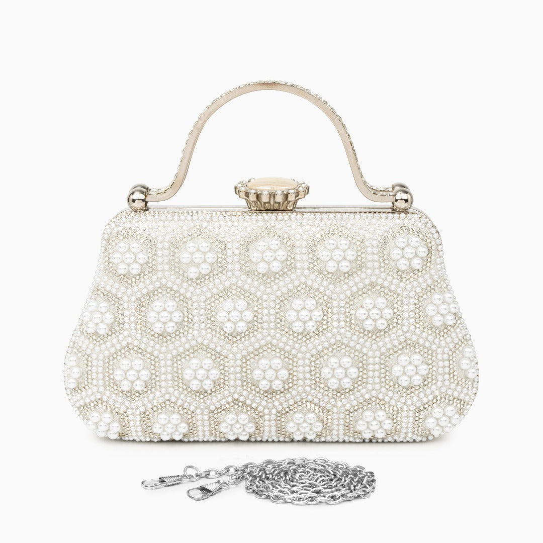 (CS) Clarabelle Pearl Clutch Bag