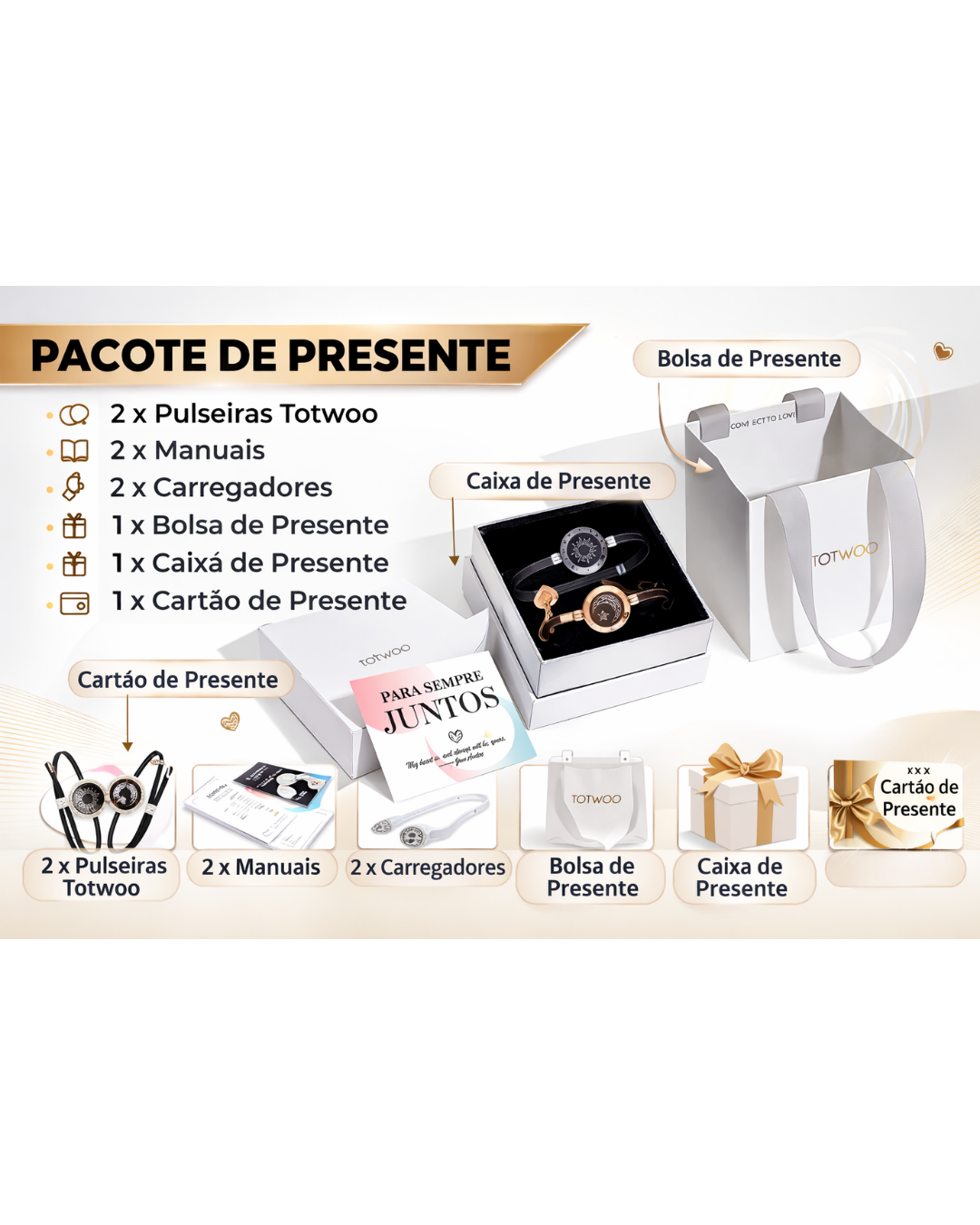 Conjunto de Braceletes – Conectando Quem Está à Distância