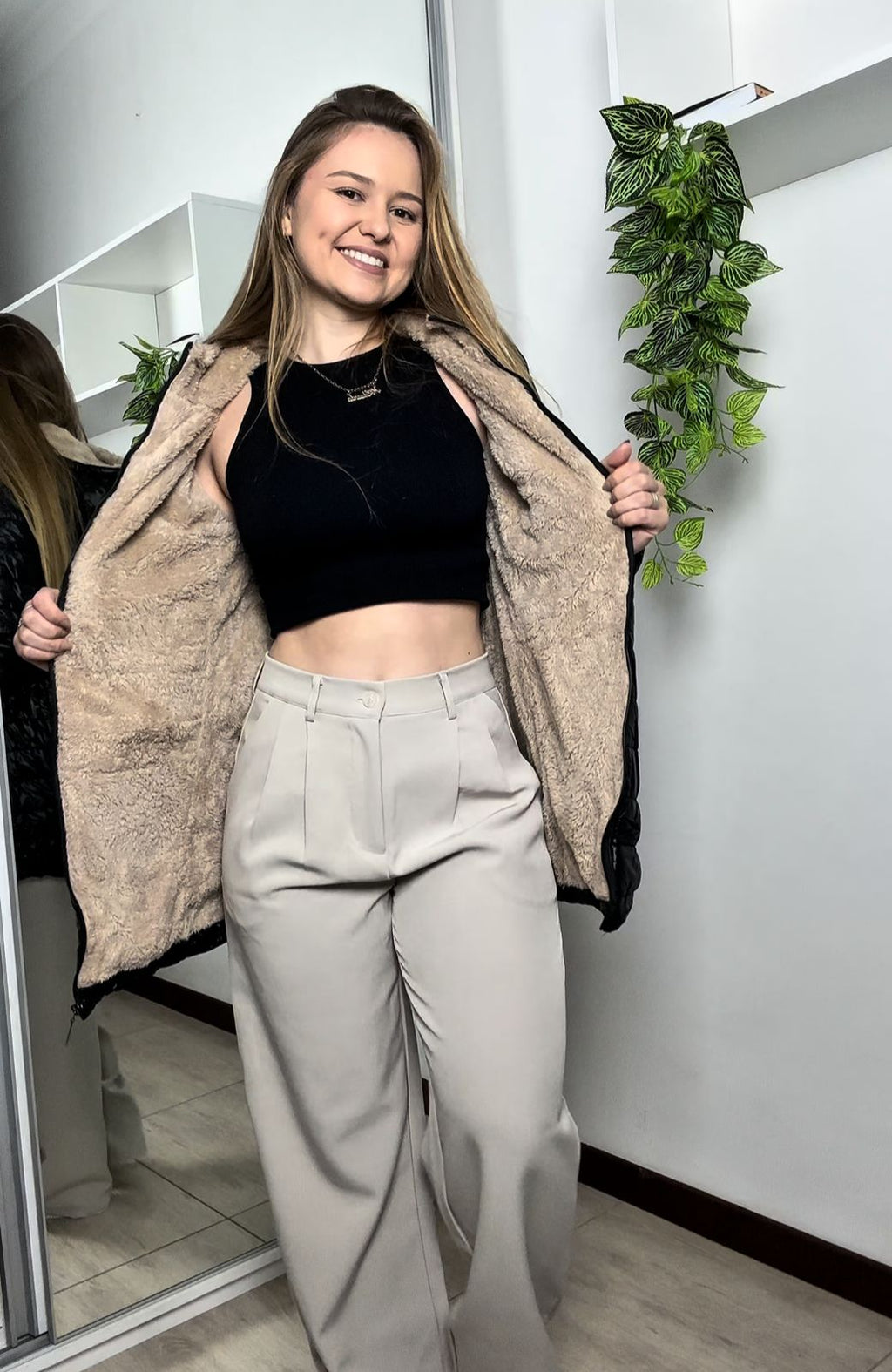 JAQUETA FEMININA PELUCIADA